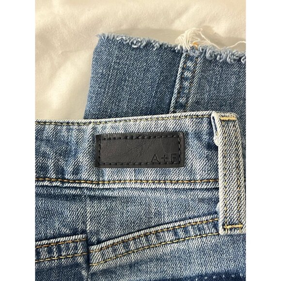 Abercrombie and Fitch Zoe Natural Rise Ankle Straight Patchwork Jeans Size 28/6 - Picture 10 of 14